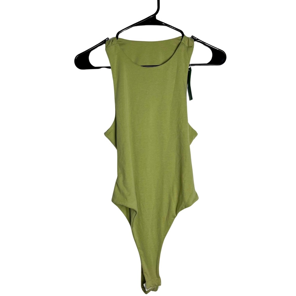 Remidoo Women’s Olive Green Cut Out Back Bodysuit